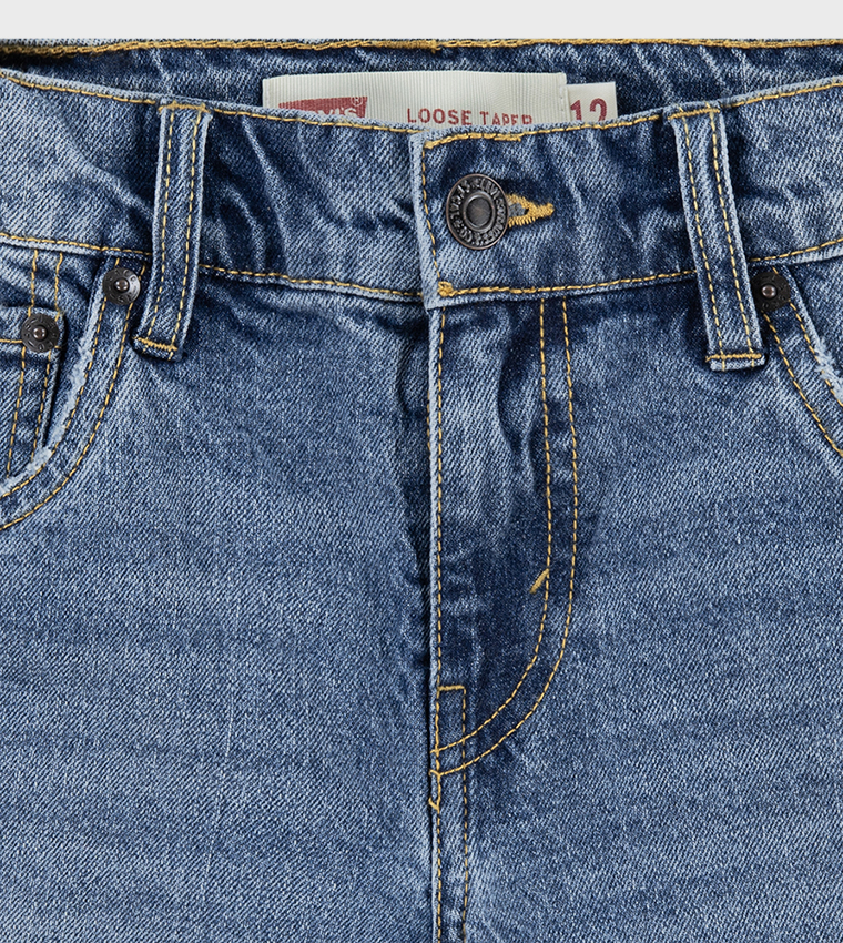 Faded Loose Tapered Fit Jeans