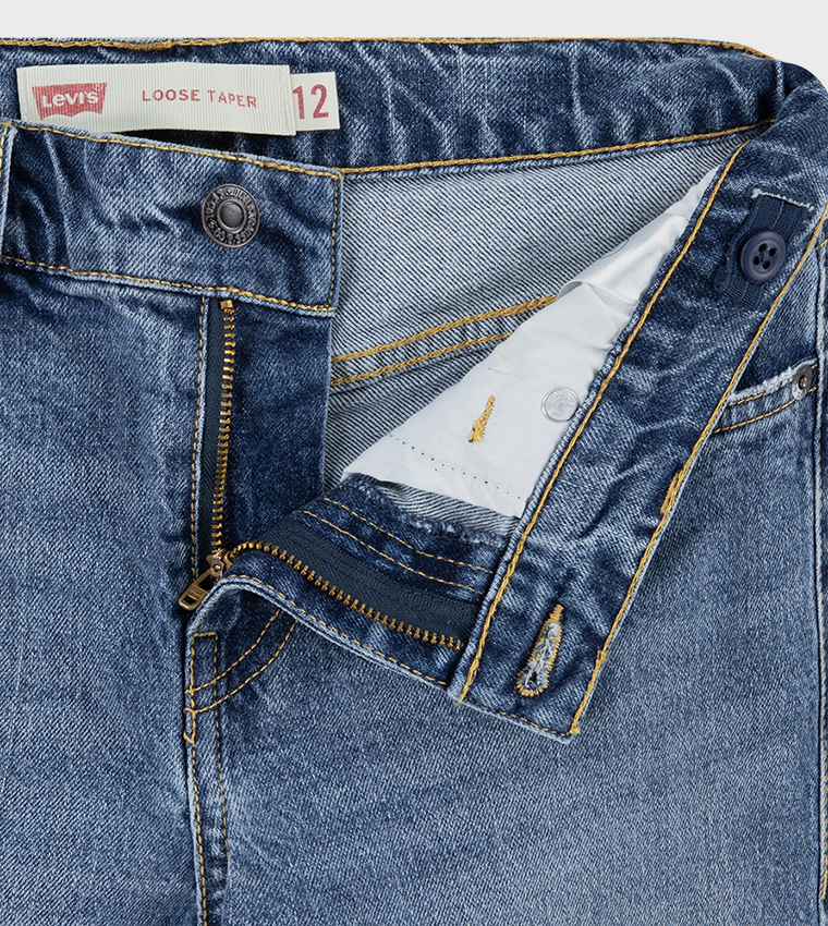 Faded Loose Tapered Fit Jeans