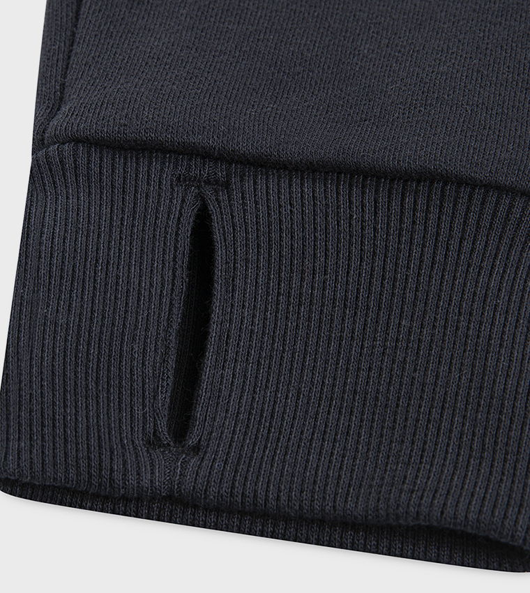 Batwing Patch Long Sleeves Hoodie