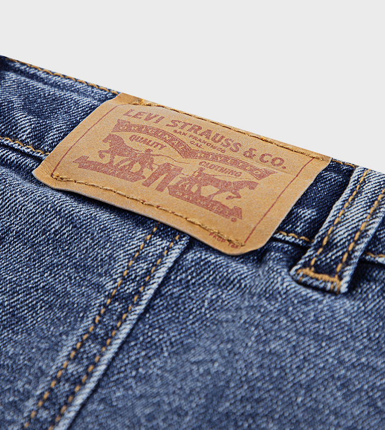 تنورة دنيم ميني بأزرار أمامية