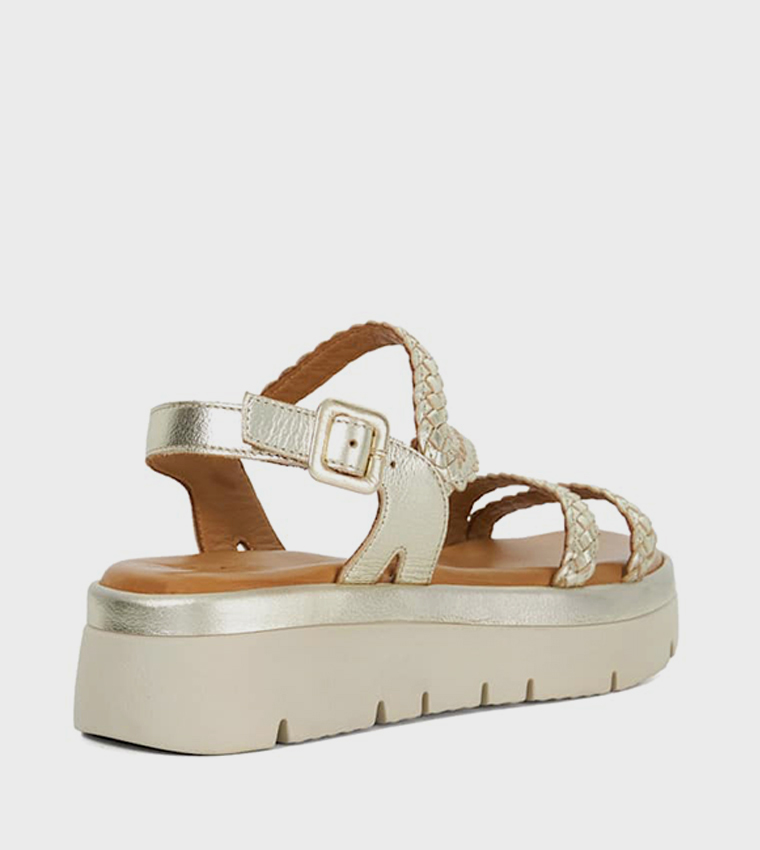 LEXTURE Open Toe Wedge Sandals