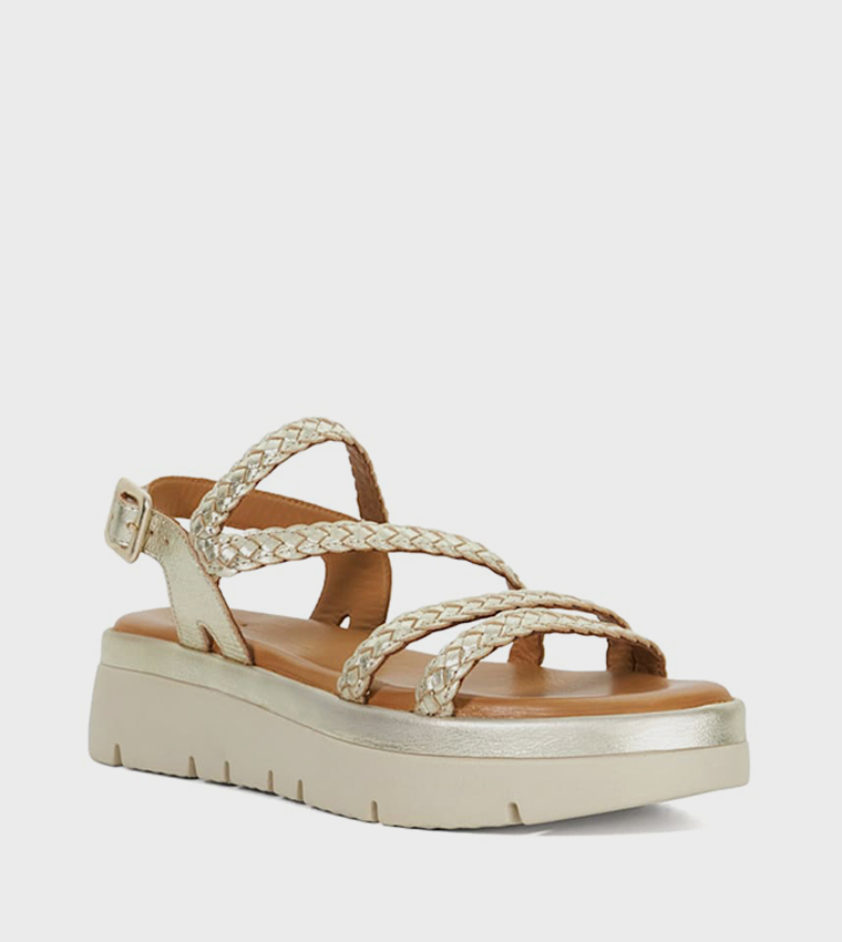 LEXTURE Open Toe Wedge Sandals