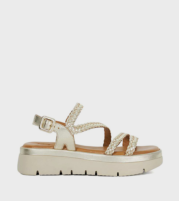 LEXTURE Open Toe Wedge Sandals