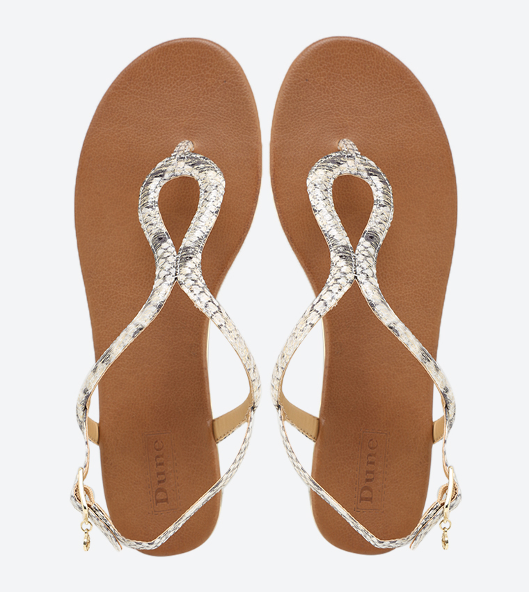 Buy Dune London Lexy Sandals Metallic In Metallic | 6thStreet Qatar