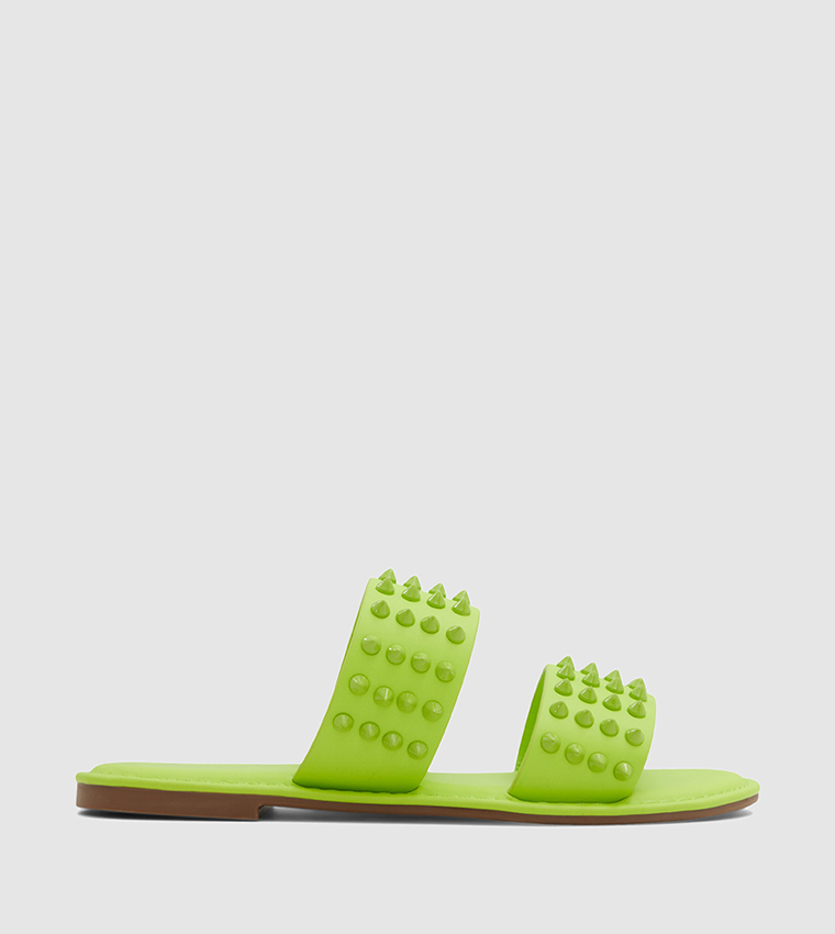 Buy Call It Spring LIANA Embellished Open Toe Flat Sandals In Green 6thStreet Kuwait