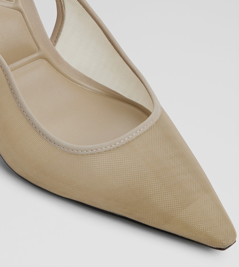 LIANNIA Mesh Slingback Pumps