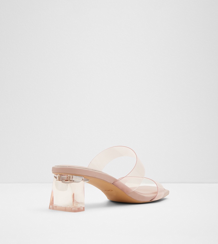 LILIDIA Open Toe Clear Heel Sandals