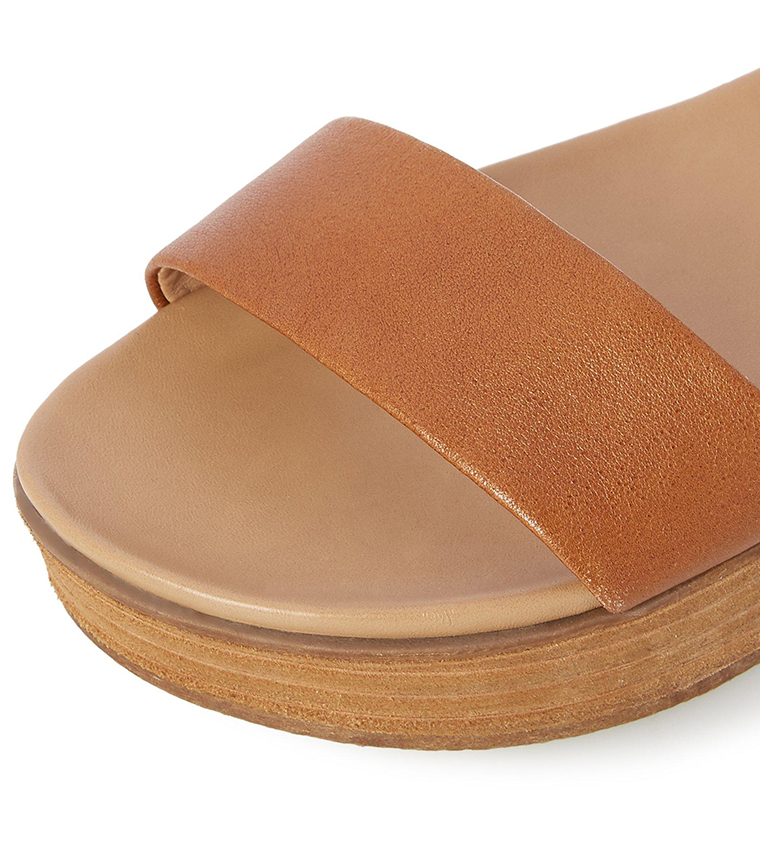 Buy Dune London LILYBETH Stacked Wedge Sole Sandal In Brown 6thStreet UAE