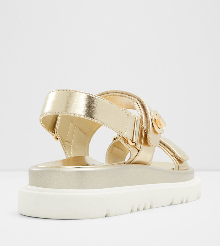 Buy Aldo LINETTE Twist Lock Closure Platform Sandals In Gold 6thStreet UAE