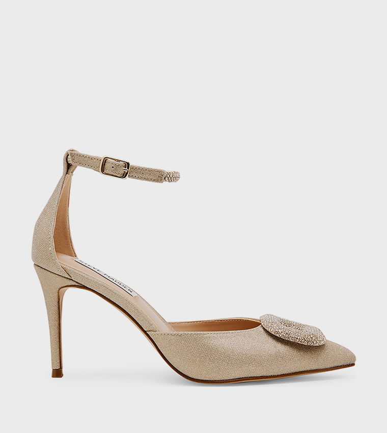 LINQUES Embellished Ankle Strap Pumps