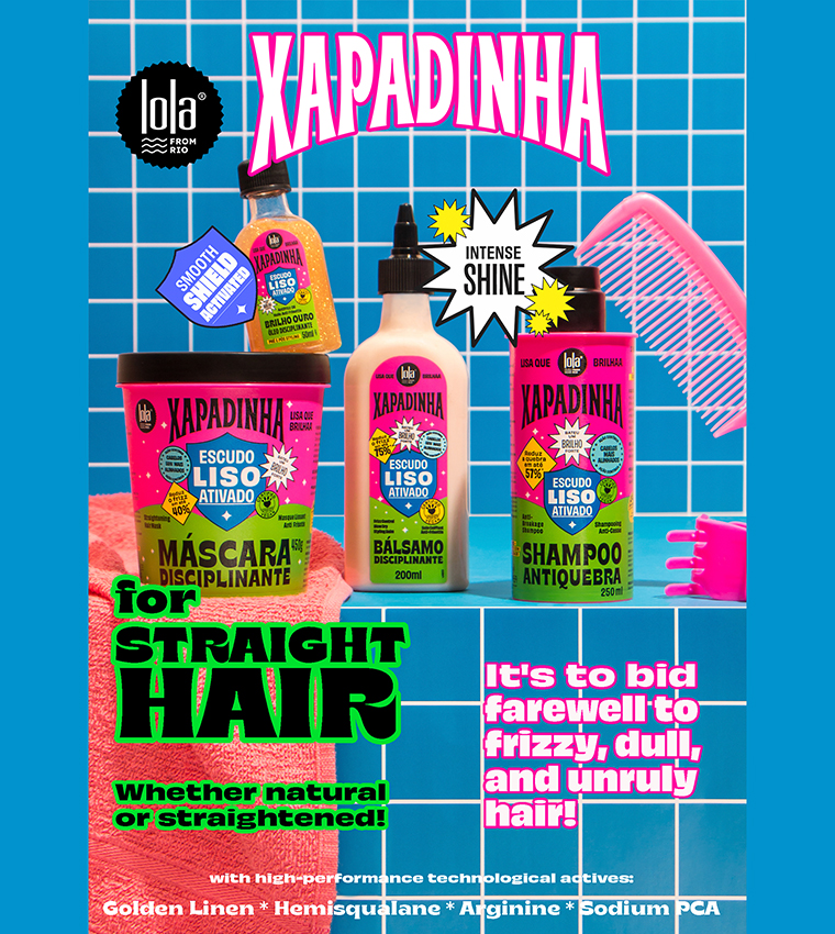 Xapadinha Anti-Breakage Shampoo for Straight Hair, 250ml
