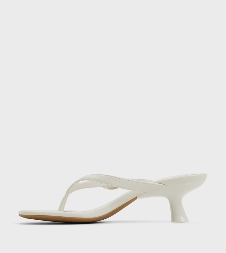 LOLLAA Buckle Detail Kitten Heel Sandals