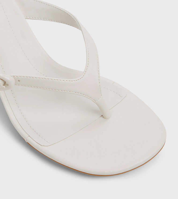 LOLLAA Buckle Detail Kitten Heel Sandals