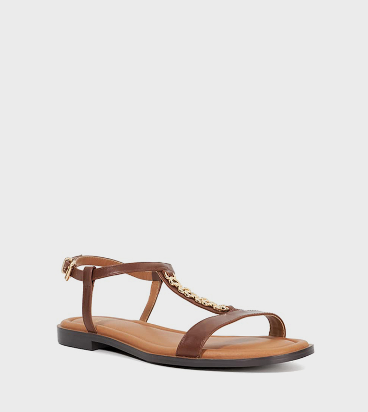 LOLLIPOPS Metal Accent Flat Sandals