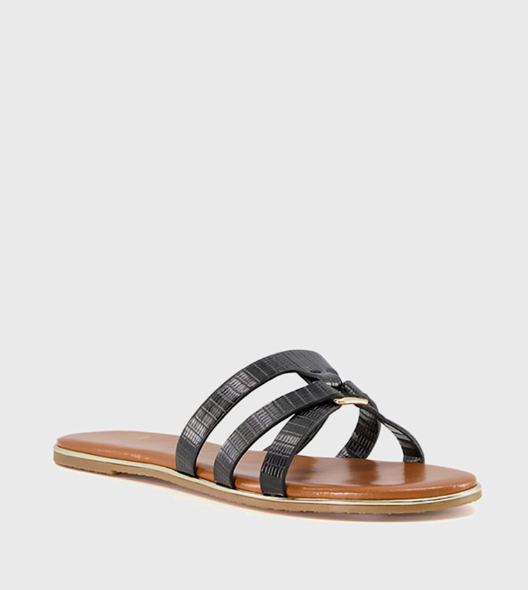 Dune black hot sale flat sandals