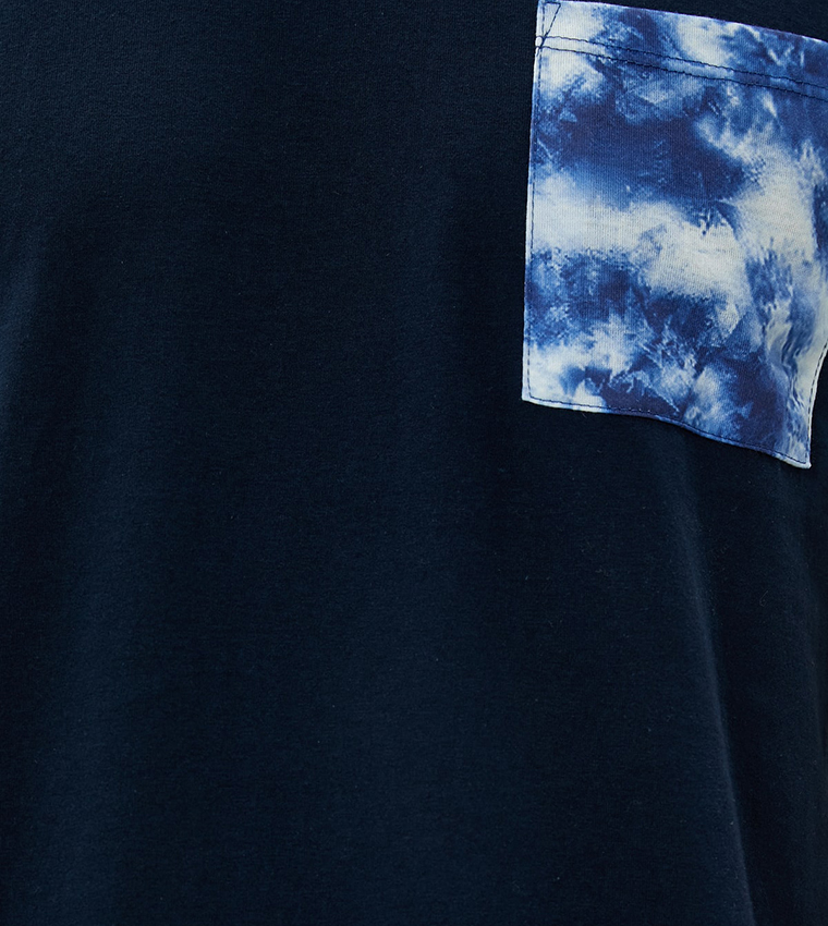 Printed Trim Slim Fit Crew Neck T-Shirt