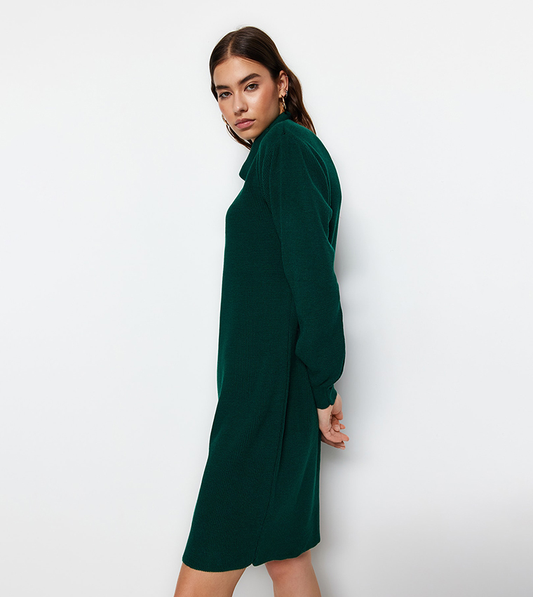 anna wintour green dress Sleeveless Sweater Dress- Emerald Green – Moda Boutique main image 0