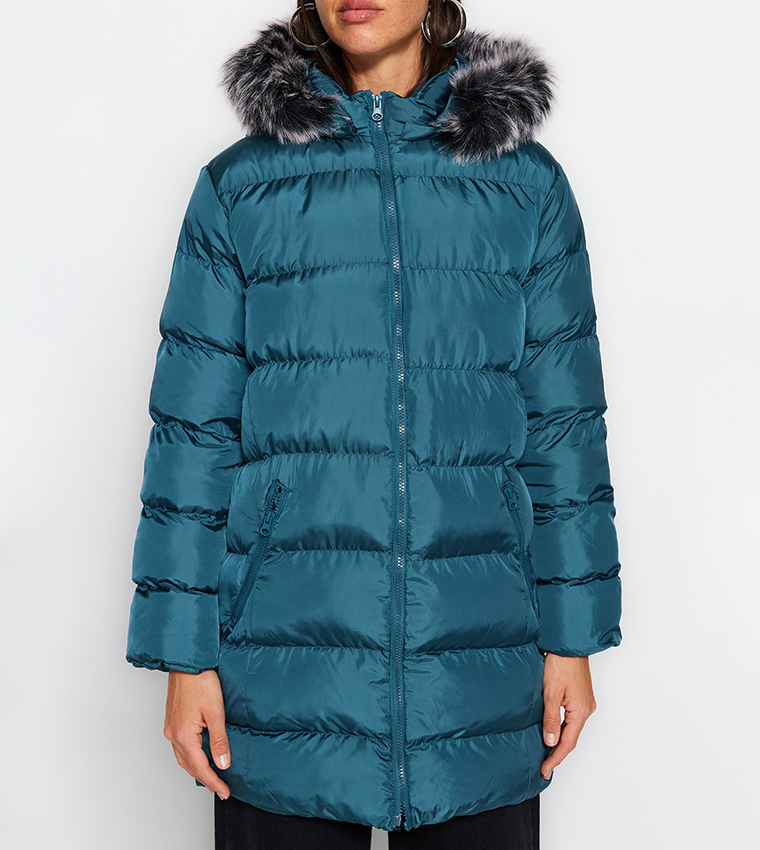 Oversized fur hotsell hood jacket