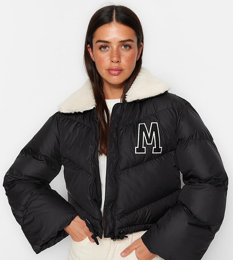 Diamond Quilted Belted Duvet Puffer Jacket