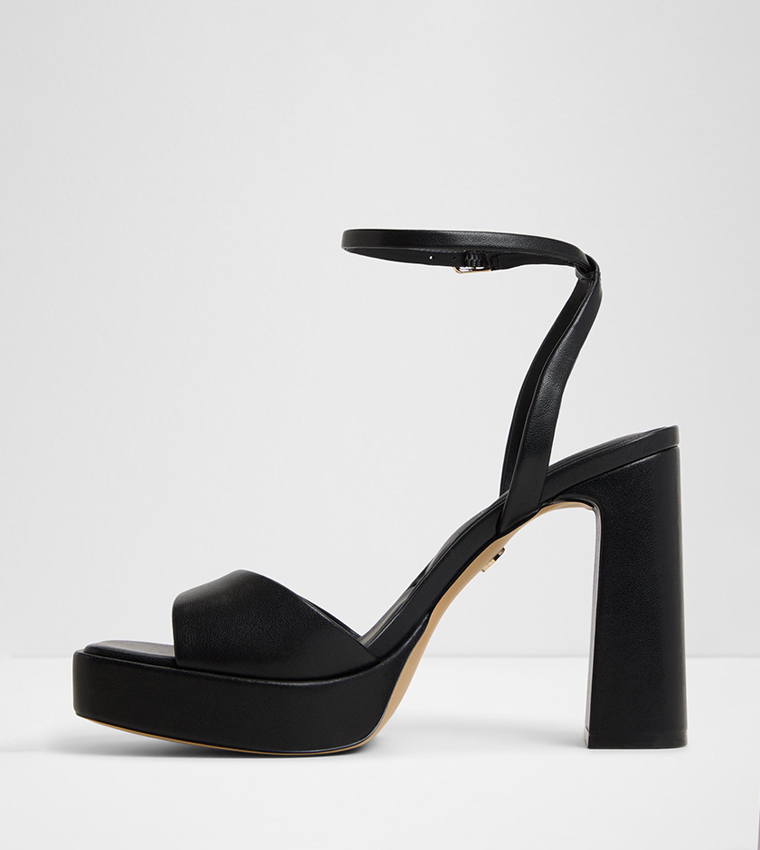LOTHON Ankle Strap Platform Heeled Sandals