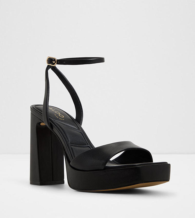 LOTHON Ankle Strap Platform Heeled Sandals