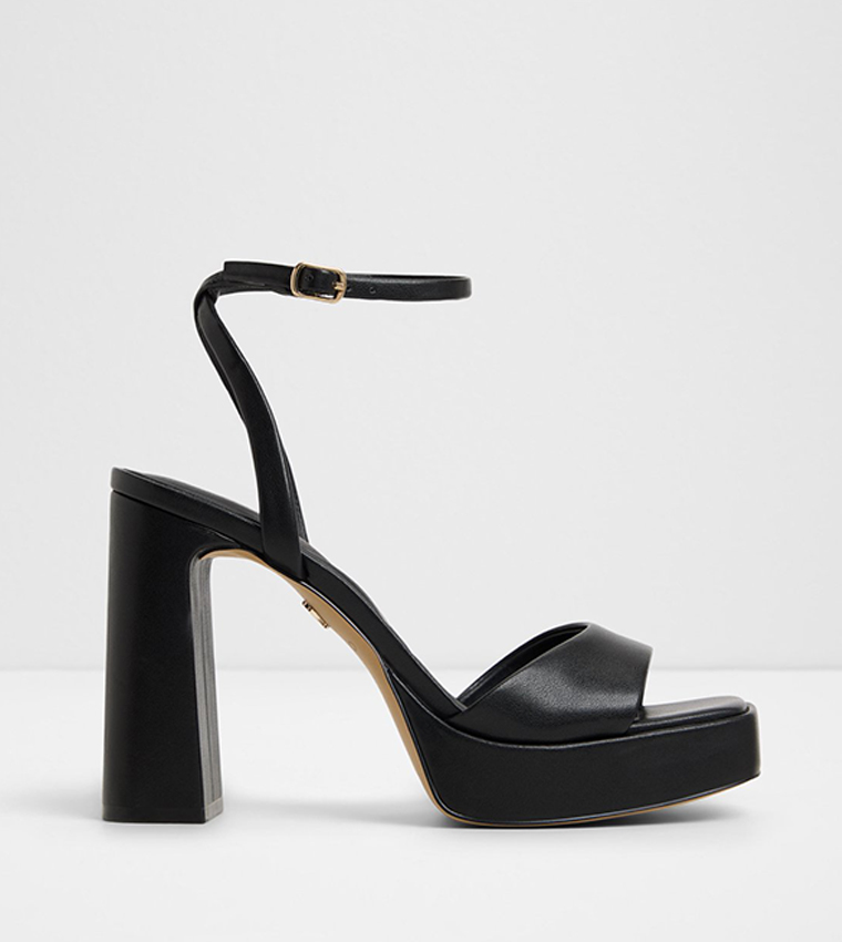 LOTHON Ankle Strap Platform Heeled Sandals