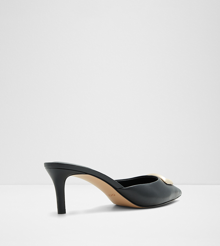 Buy Aldo LOUISETTE Metal Accent Heeled Mules In Black 6thStreet Oman