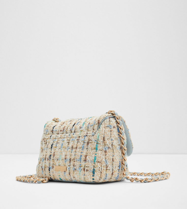 LOVALY Tweed Chain Handle Crossbody Bag
