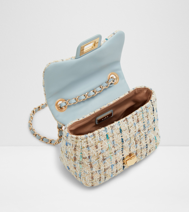 LOVALY Tweed Chain Handle Crossbody Bag