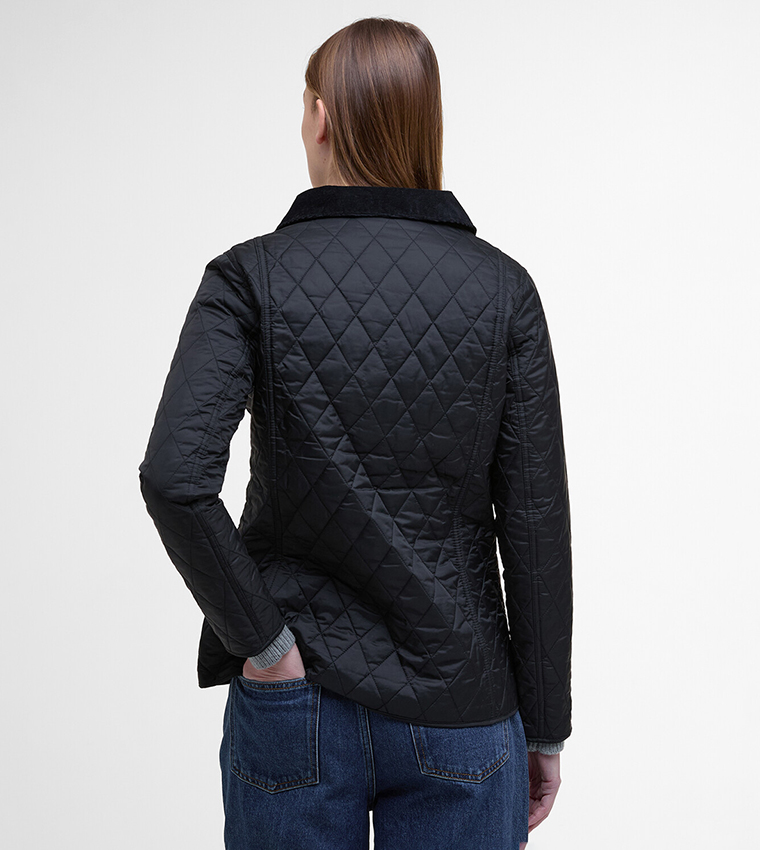ANNANDALE Contrast Collar Quilted Jacket