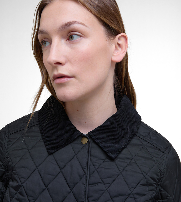 ANNANDALE Contrast Collar Quilted Jacket