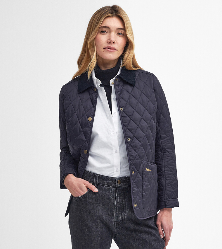 ANNANDALE Contrast Collar Quilted Jacket