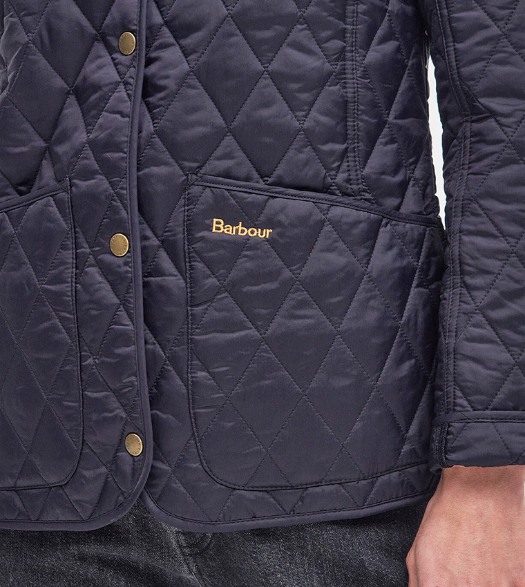ANNANDALE Contrast Collar Quilted Jacket