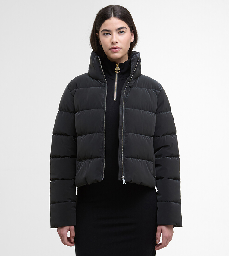 HUDSON Zippered High Neck Puffer Jacket