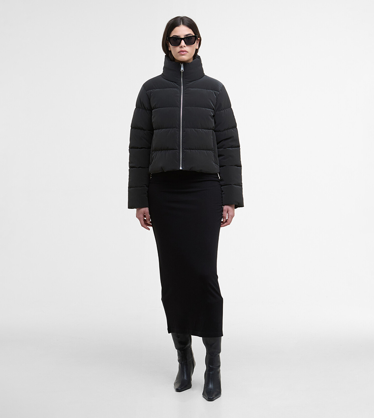 HUDSON Zippered High Neck Puffer Jacket