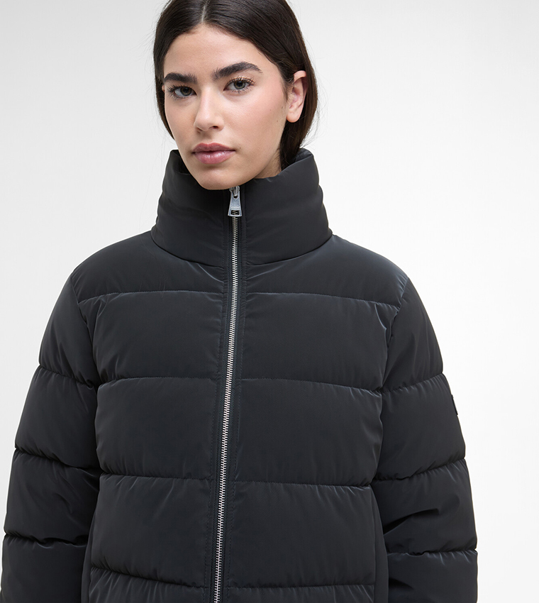 HUDSON Zippered High Neck Puffer Jacket
