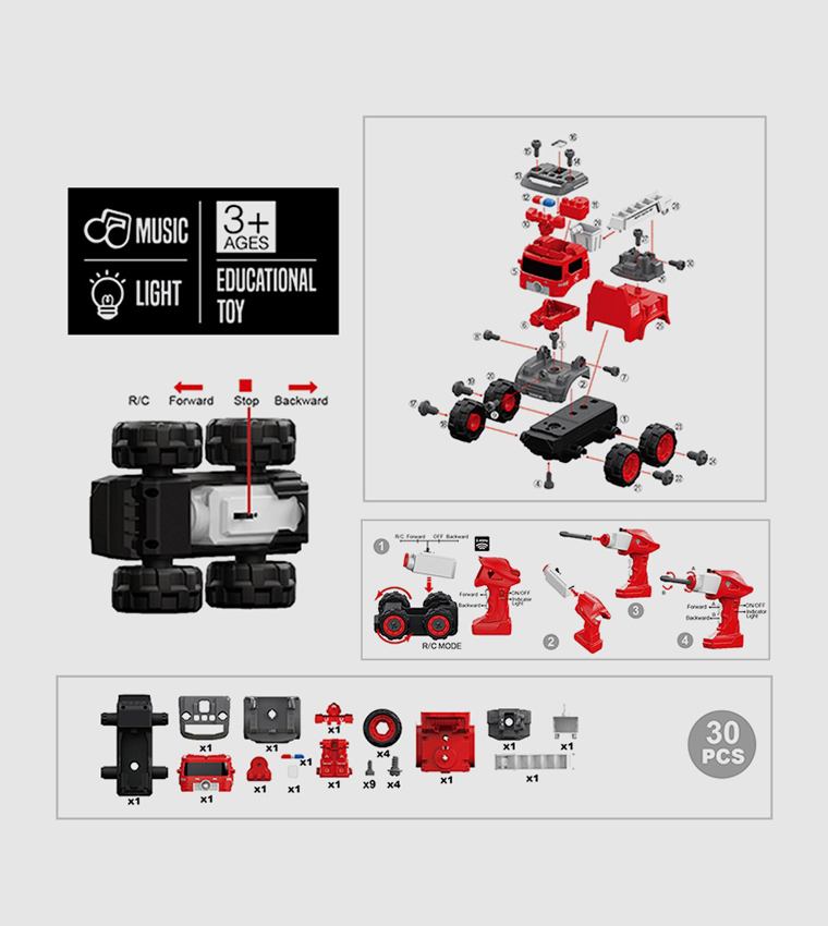 Remote Control Fire Fighting Truck - Red