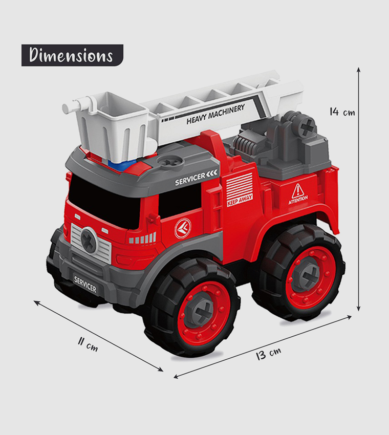 Remote Control Fire Fighting Truck - Red