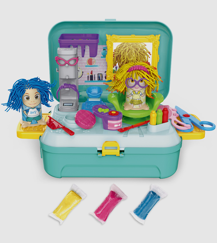 Role Play Beautician/Make Up Box With Dough Backpack (30 Pcs)