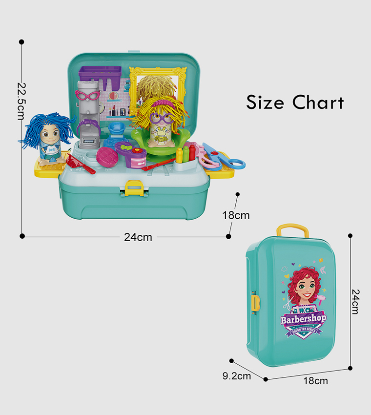 Role Play Beautician/Make Up Box With Dough Backpack (30 Pcs)