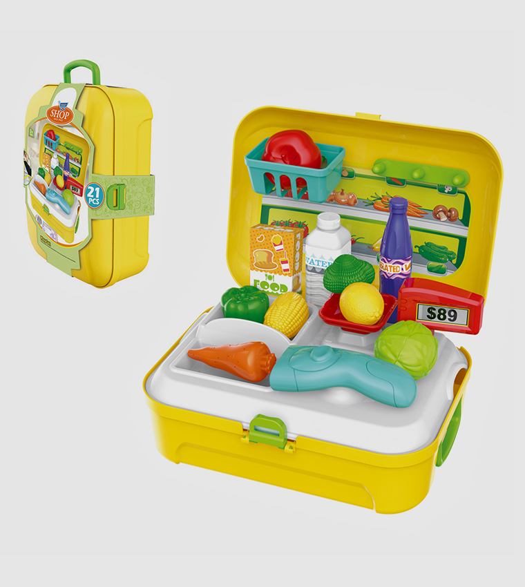 Role Play Shopkeeper/Supermarket Set Box Backpack (21 Pcs)