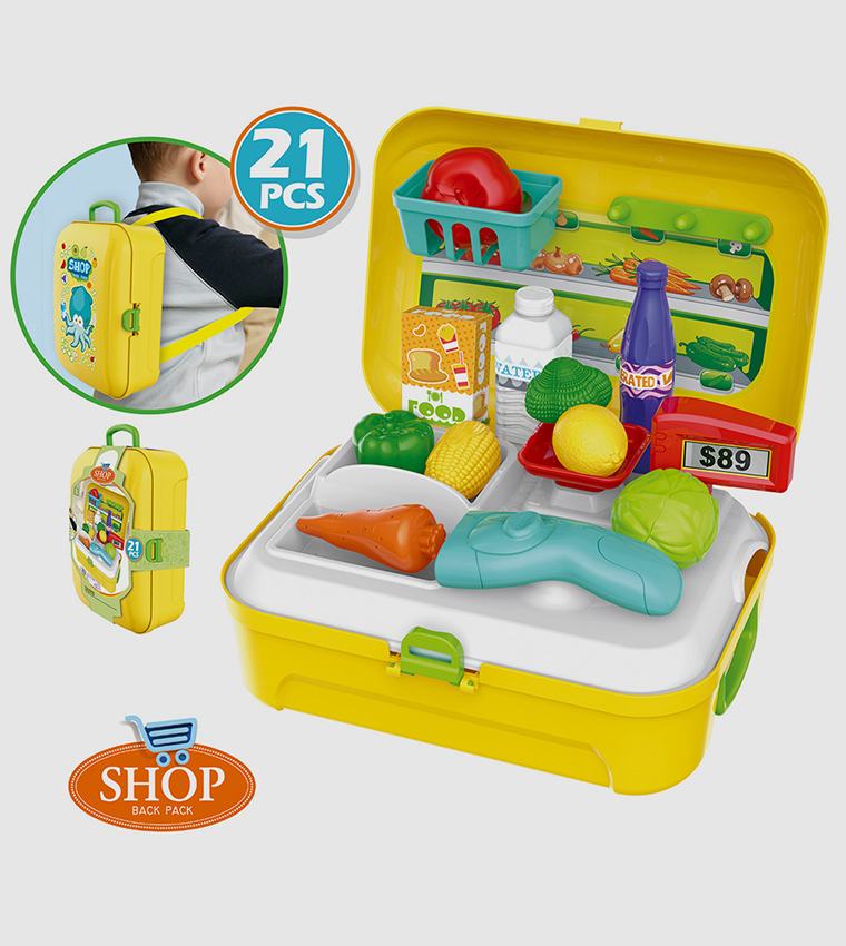 Role Play Shopkeeper/Supermarket Set Box Backpack (21 Pcs)
