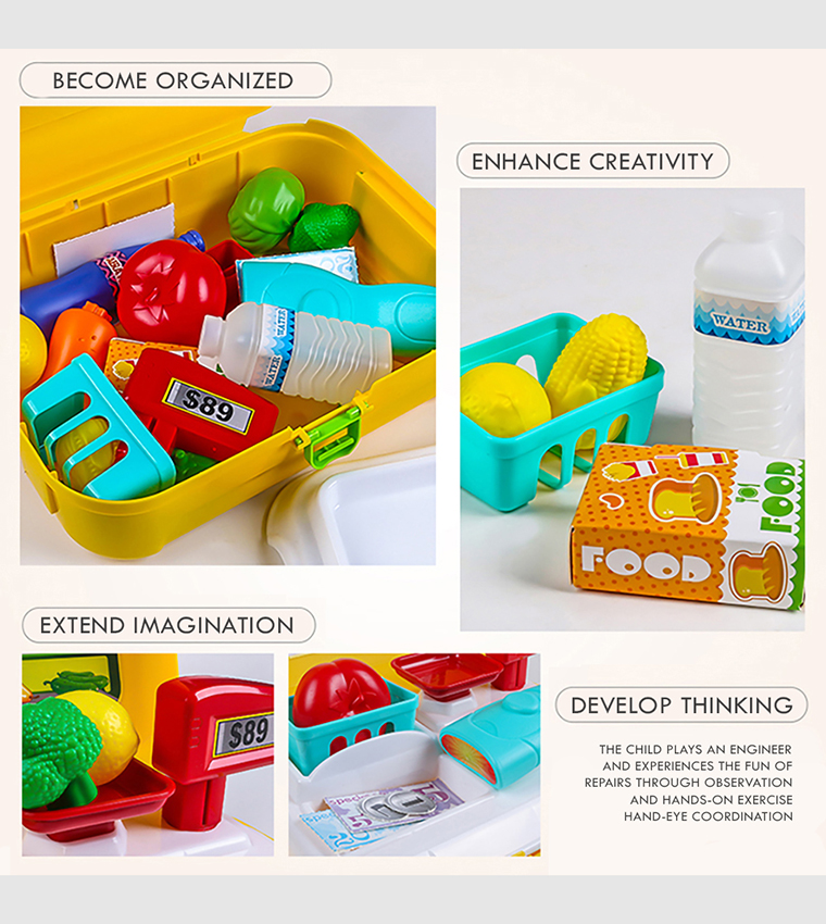 Role Play Shopkeeper/Supermarket Set Box Backpack (21 Pcs)