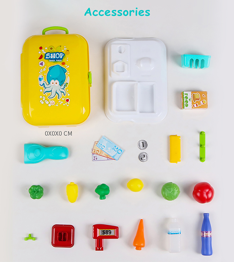 Role Play Shopkeeper/Supermarket Set Box Backpack (21 Pcs)