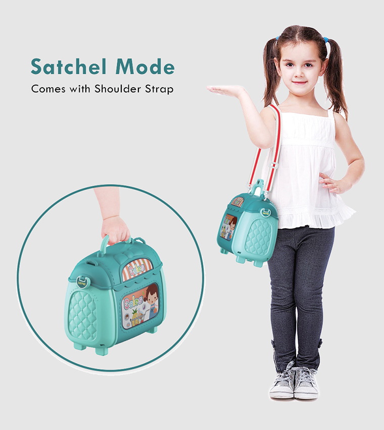 Role Play Shopkeeper/Supermarket Toy Set Satchel (35 Pcs) 3-In-1 Mode
