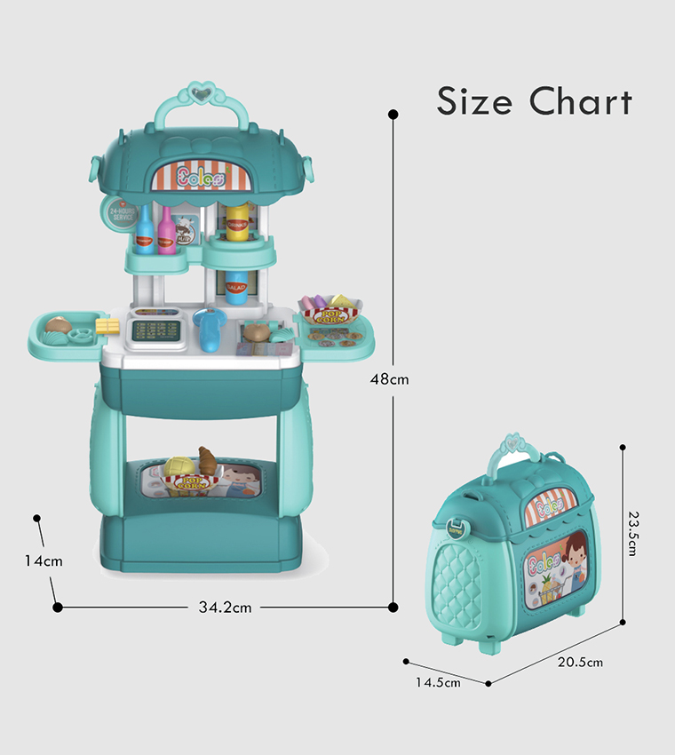 Role Play Shopkeeper/Supermarket Toy Set Satchel (35 Pcs) 3-In-1 Mode