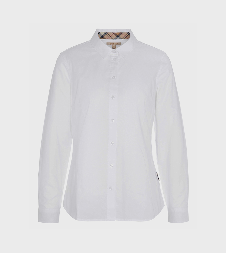 قميص بياقة كلاسيكية وأكمام طويلة