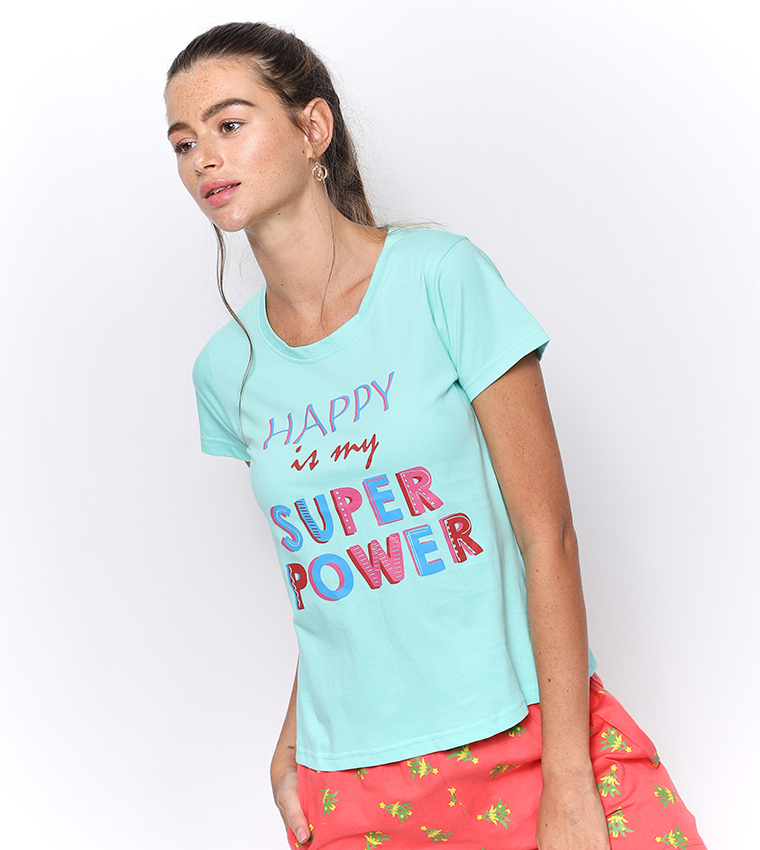 Typography Printed Short Sleeves T-Shirt