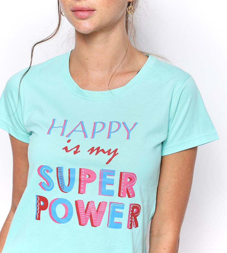 Typography Printed Short Sleeves T-Shirt