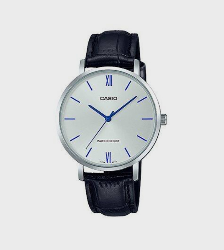 Leather Strap Analog Watch